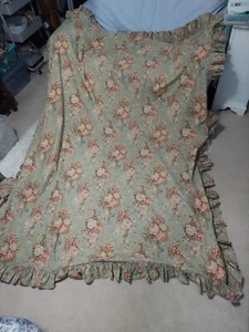 RARE Ralph Lauren CHARLOTTE sage floral Twin RUFFLED EDGE duvet cover - Picture 1 of 6