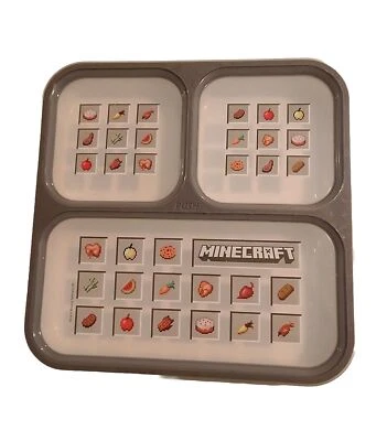 Zak Designs Minecraft 27oz Plastic Ultra Slim Lunch Snack Container Bento Box - Image 1 of 4