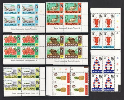 M3874 Bahamas 1978 SG518/25 - 1978 Definitives in corner blocks of 4. - Image 1 of 2