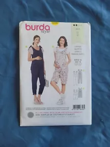 Burda 6348 Maternity overalls, easy bibbed overalls Sz 8-18 UNCUT Pattern - Picture 1 of 4