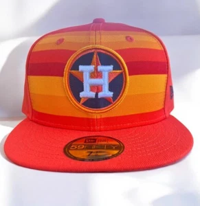 New Era Mütze orange Houston Astros 59FIFTY Gr. 7,5 / 59,6 cm tailliert NEU - Bild 1 von 8