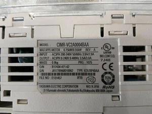 CIMR-VC2A0004BAA VZA20P4BAA V1000 OK TESTED NO MOTOR FOR TEST  PLC OMRON YASKAWA - Picture 1 of 2