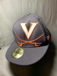 Virginia Cavaliers New Era 59fifty Embroidered Hat—Offset Emblem—7 5/8–New - Picture 1 of 6