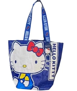 Sanrio Hello Kitty Kawaii Anime Klein blau gewebte Hand-Einkaufstasche Miniso - Bild 1 von 16