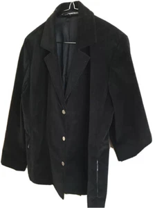 ELLEN TRACY DESIGNER QUALITY SOFT CORD BLACK STRETCH COTTON SZ 14P EVALU $279 - Foto 1 di 12