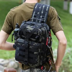 Herren Taktische Schultertasche Sling Crossbody Brust Oxford Reise Outdoor Rucksack - Bild 1 von 31