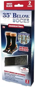 As Seen on TV 35 Below Socks 2 pair UNISEX one size fits all - Picture 1 of 4