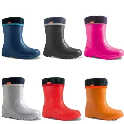 DEMAR DINO Thermostiefel federleichte Kinder Eva Gummistiefel gefüttert