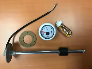 FUEL TANK GAUGE METER AND SENDER 7" STAINLESS WEMA KUS CPFR-WW-240-33 WHITE GAS - Picture 1 of 5
