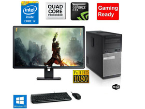 Gaming PC Desktop Computer Dell i7 16GB RAM  GTX745 512GB SSD  Win10 WIFI +KB