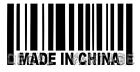 Made in China Barcode Vinyl Aufkleber Aufkleber Peoples Republic - Größe & Farbe wählen