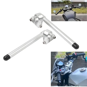 37MM Cafe Racer Bars 7/8'' Motorcycle Universal Clip-On Handlebar Fork Tube - Picture 1 of 11