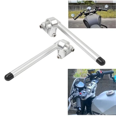 37MM Cafe Racer Bars 7/8'' Motorcycle Universal Clip-On Handlebar Fork Tube - Image 1 of 4