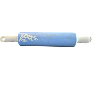 1950'S HARKER POTTERY ICE WATER ROLLING PIN Blue WITH CORK - Picture 1 of 6