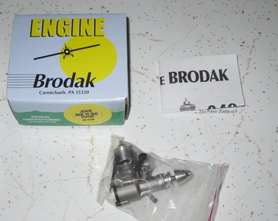 NEW BRODAK .049 MK II R/C Model Airplane Engine # BE-1375 Discontinued NOS - Image 1 of 4