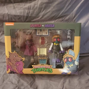 NECA TMNT Tortugas Ninja Splinter & Baxter Stockman FIGURA DE ACCIÓN SELLADA Paquete de 2 - Imagen 1 de 2