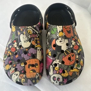 CROCS Disney Parks 2022 Happy Halloween Mickey Pumpkin Adult Size M6/W8 - Picture 1 of 10