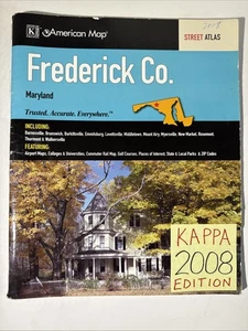 Frederick County Maryland Street Atlas Kappa American Map ADC MD Road Guide - Picture 1 of 19