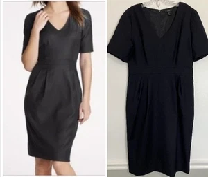 J. Crew Super 120's Memo dress Navy Blue size 12T lined 100% wool - Picture 1 of 9