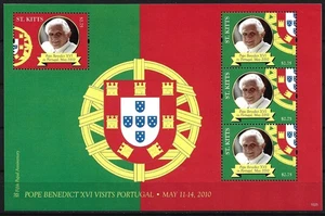 St. Kitts - Papst Benedikts XVI. Kleinbogen postfrisch 2011 Mi. 1170-1171 - Bild 1 von 1