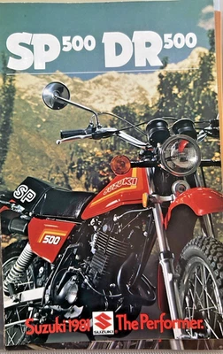 Suzuki SP-500 DR-500 1981 folleto de ventas de fábrica Foto 1 de 3
