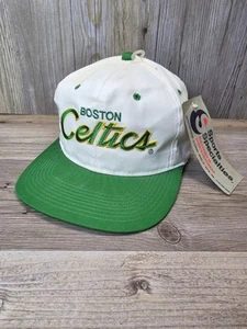 Cappello Vintage Sports Specialties Boston Celtics Scritta Twill SnapBack NBA NOS - Foto 1 di 9