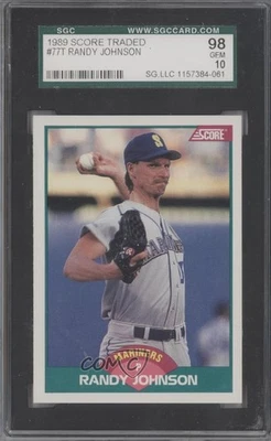1989 Score Rookie & Traded Box Set Randy Johnson #77T SGC 10 GEM RC HOF - Imagem 1 de 2