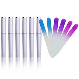 Beauty Glas Nagelfeile 6 Stück Profi Doppelseitige Fingernagelfeile mit P... - Bild 1 von 7