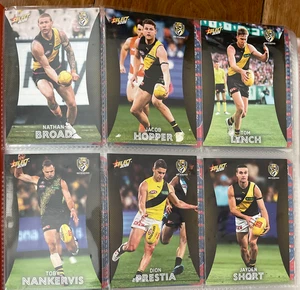 2025 AFL SELECT FOOTY STARS Richmond COMMON BASE TEAM SET 7 CARTAS AFLW - Imagen 1 de 2