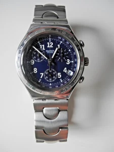 Swatch Irony Chrono Secret Agent YCS401A / YCS401B – Edelstahl Armband -Vintage - Bild 1 von 6