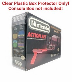 BOX PROTECTOR Nintendo NES "Action Set" Console Clear DISPLAY CASE PET Snug Fit