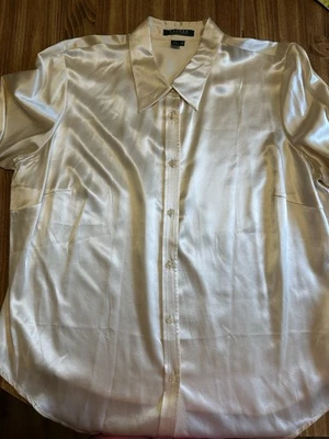 Women’s Ralph Lauren Silk Blouse 16W In Trophy Cream - Image 1 of 4