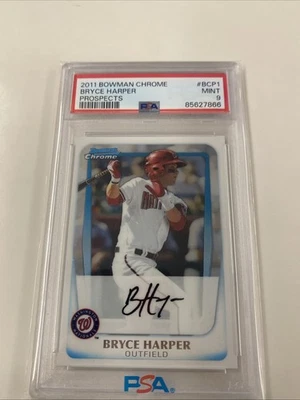 Bowman 2011 - Chrome Prospects Bryce Harper #BCP1 (RC) PSA como nuevo 9 Foto 1 de 4