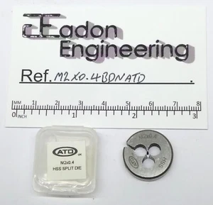 Matrice metrica a bottone M2 x 0,4 mm, HSS. By ATD (Avon Tap & Die). Nuovissimo. 13/16" OD - Foto 1 di 1
