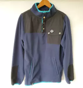 Ski The East SNAP NECK Blue Pullover Fleece, Size Small, Jacket Sweater EUC - Picture 1 of 8