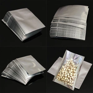 Mylar Aluminum Foil Vacuum Sealer Pouches - Heat Seal Food Grade Sachet Bags - Picture 1 of 11