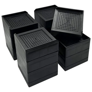 Bed Furniture Risers, Adjustable Raise Blocks, 1.5,3,4 and 6 inch Stilts Heav... - Picture 1 of 7