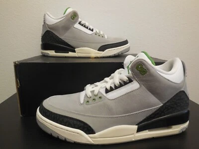 Zapatos para hombre Nike Air Jordan 3 retro 'clorofila' -# 136064 006 - talla 9,5 - nuevos Foto 1 de 4