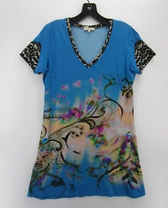 Etro Dress Women 8 Blue Milano Silk Cashmere Art Colorful Mini Paisley IT 44 - Picture 1 of 11