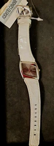 Orologio Roberto Cavalli Kite curvi, donna, pelle cocco bianco, anni 2000, raro - Foto 1 di 4