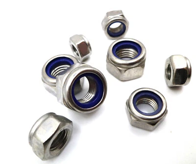 Selbstsichernde Edelstahl Sechskant Stoppmuttern DIN 985 M3 - M20 - Bild 1 von 4