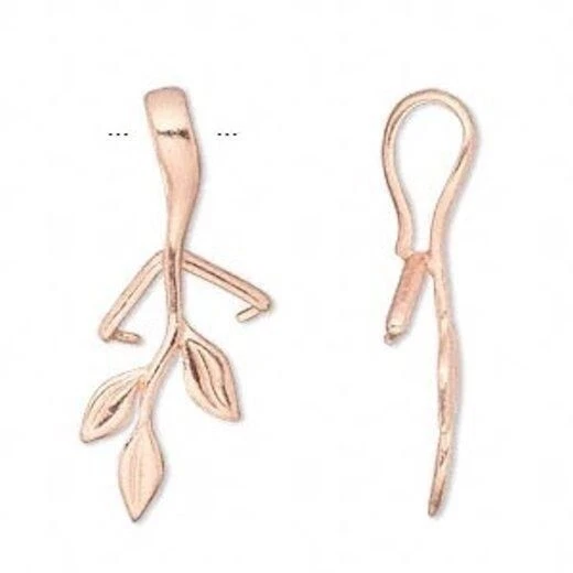 1 Cierre de Colgante de Rama de Hielo de Latón Chapado en Cobre 33x13mm * Foto 1 de 1