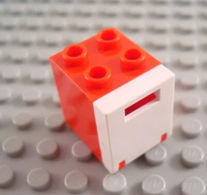 LEGO Red 2x2x2 City Mailbox Container with White Door - Picture 1 of 1