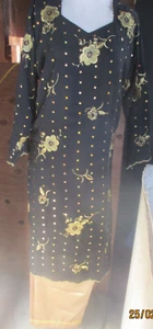 Schönes Material Chiffon Salwar Kameez Partykleidung XL46 - Bild 1 von 4