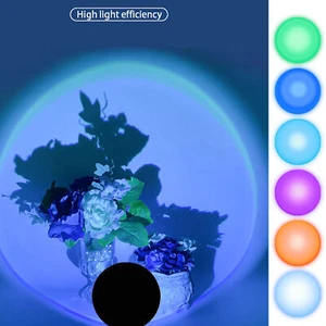 Sunset Lamp Projection Sunlight Lamp Projector Manual Control Light 7 Colors - Picture 1 of 16