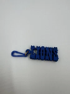Clip de llave de goma azul vintage de la NFL, clip de bolsa DETROIT LIONS de Russ - Imagen 1 de 8