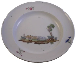 Antique 18thC Niderviller Porcelain Scenic Plate Porcelaine Assiette Scene #4 - Picture 1 of 10
