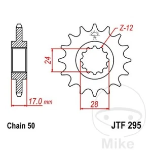 JT JTF295.16 PIGNONE 16 DENTI PASSO 530 PER HONDA 600 CBR F 1987-1996 - Foto 1 di 1