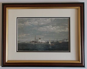 FRAMED SHIPPING PRINT BRAEMAR CASTLE - Picture 1 of 2