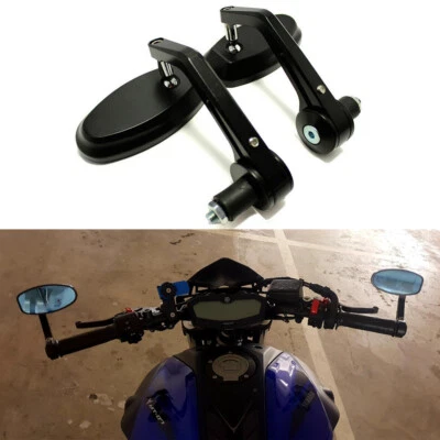 For Yamaha MT-07 MT-09 FZ07 FZ09 Motorcycle Handle Bar End Side Mirrors 7/8'' A+ - Image 1 of 4